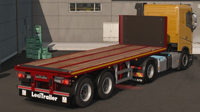 Mod Trailer Flatbed Owned ETS2: Kendaraan Kargo dengan Kapasitas Besar